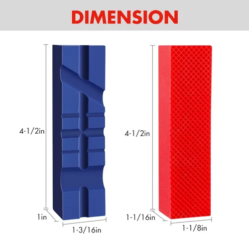 Miniatura 2 de WORKPRO 2 pares de almohadillas para mordazas de tornillo de banco de 4-1/2", fundas protectoras magnéticas de TPU para mordazas de tornillo