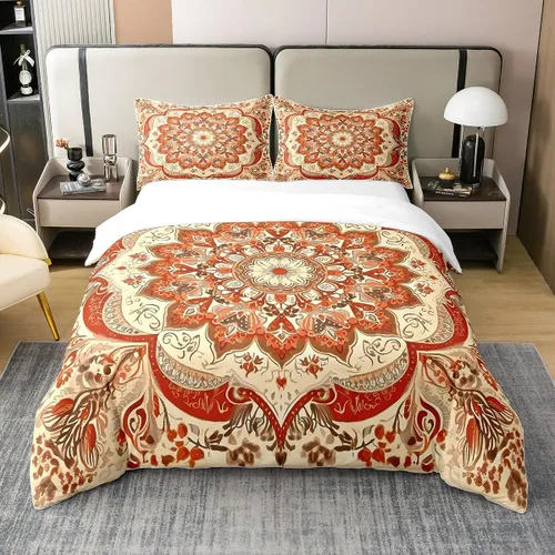 Miniatura 22 de Funda de edredón 100% algodón estilo bohemio del suroeste – Funda de edredón étnica tribal flecha – Juego de decoración de dormitorio completo