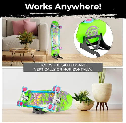 Miniatura 3 de Soporte para patineta Origami - Un soporte para patinaje por Skater Trainers - Almacena y exhibe - Mantén las tablas fuera de la pared - Una gran