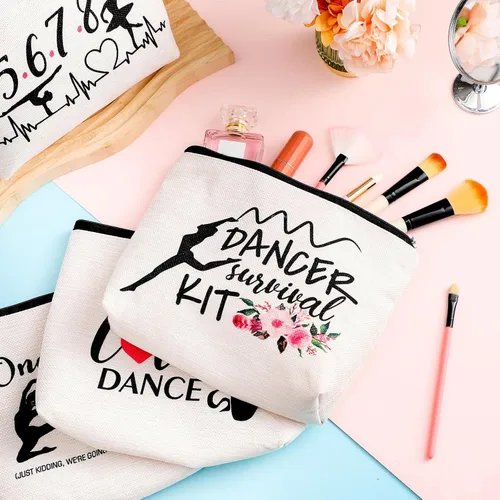 Miniatura 3 de Tondiamo Bolsa de maquillaje de baile, regalos de graduación, bolsas de cosméticos de baile, bailarina, ballerina, ballet, kit de supervivencia