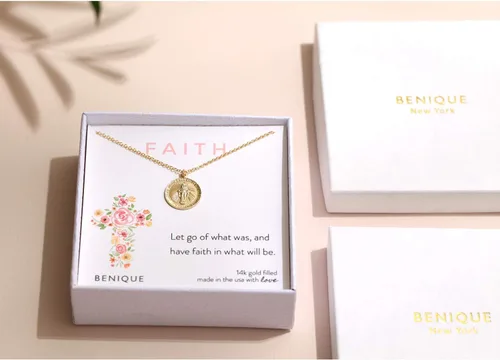 Miniatura 6 de BENIQUE Collar delicado para mujeres y niñas, plata de ley 925 maciza o metales rellenos de oro de 14 quilates, cadena fina, colgante significativo