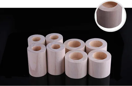 Miniatura 6 de Muebles modernos de pino de madera maciza ranurados redondos, patas de sofá, patas de bloque de madera, patas de apoyo, para cunas, escritorios