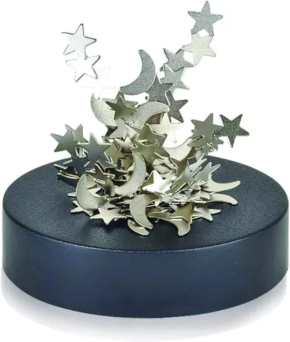 ArtCreativity Escultura magnética de lunas y estrellas (juego de 2) – Juguetes magnéticos de escritorio para adultos, decoración de oficina para