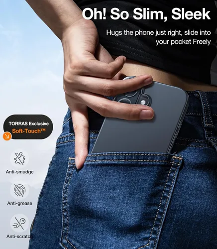 Miniatura 6 de TORRAS Funda Magnética Ajustada Delgada para iPhone 16 de 6.1 pulgadas, Funda Ultra-Delgada para Teléfono 16 Compatible con MagSafe Phone 16, Funda