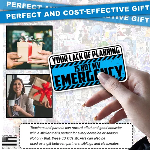 Miniatura 2 de Your Lack of Planning is Not My Emergency - Adhesivo para adultos, calcomanías para botellas de agua, patinetas y cuadernos, calcomanías
