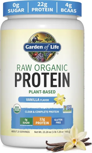 Polvo de proteína vegana orgánico con vitaminas y probióticos; batido de proteínas puro, sin azúcar, chocolate, bandeja de 10 porciones, de la marca
