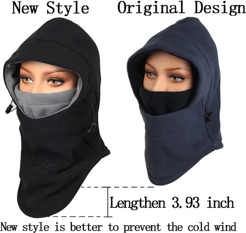 Miniatura 3 de Pasamontañas de forro polar cálido para bicicleta de esquí, máscara de cara completa, calentador de cuello, gorra deportiva de invierno