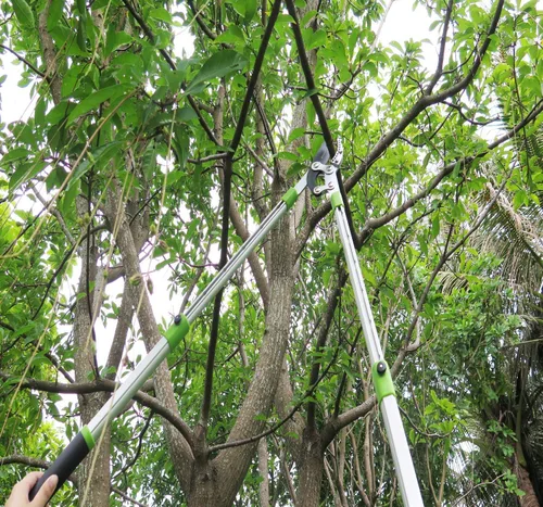 Miniatura 6 de Yunque resistente y podadora de derivación con mango telescópico (26-41 pulgadas), podadora de jardín ajustable de 5 capas, cortador de ramas de 2
