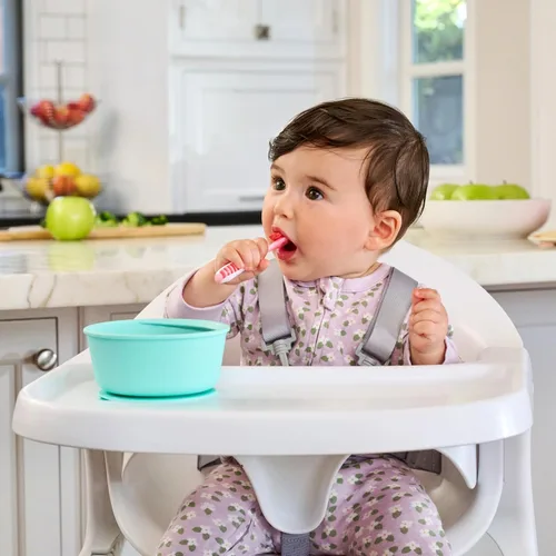 Miniatura 3 de Cucharas Munchkin® Gentle Dip™ para bebés para autoalimentación y destete con luz LED, paquete de 3, rosa/morado Rosado/Púrpura