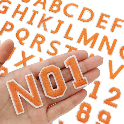 Harsgs 72 parches de letras para planchar con números, parches bordados de letras A-Z, números del 0 al 9, para ropa, vestido, sombrero, jeans,