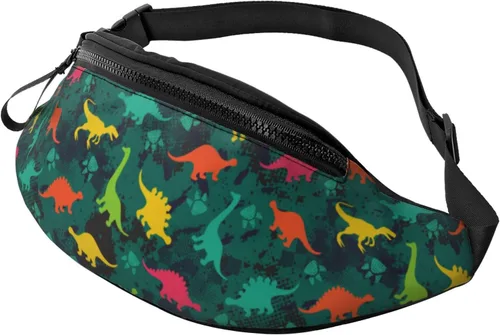 Miniatura 14 de Cangurera de camuflaje con diseño de bandera estadounidense de camuflaje para hombres y mujeres, correa ajustable para viajes, senderismo, ciclismo