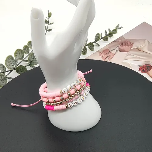 Miniatura 3 de APIUWOXE Friendship Bracelets Gifts for Women, Tour Bracelet Outfit Clay Inspired Layering Bracelet for Girls Friend Bohemian Concert Album Music
