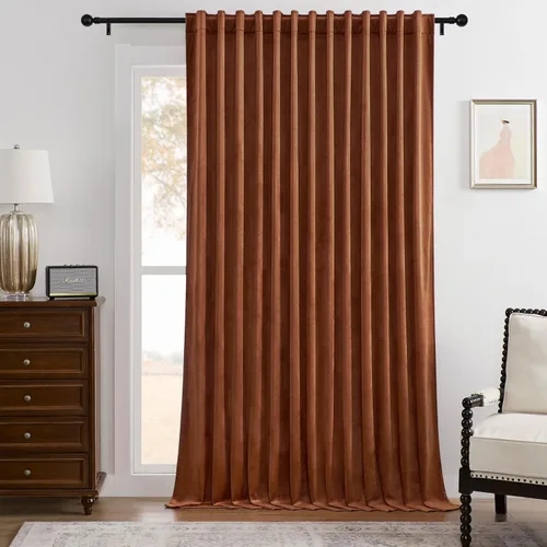 Miniatura 32 de Timeper Cortinas opacas de terciopelo negro de 42 pulgadas de ancho x 84 pulgadas de largo, cortinas opacas para dormitorio, sala de estar, cortinas