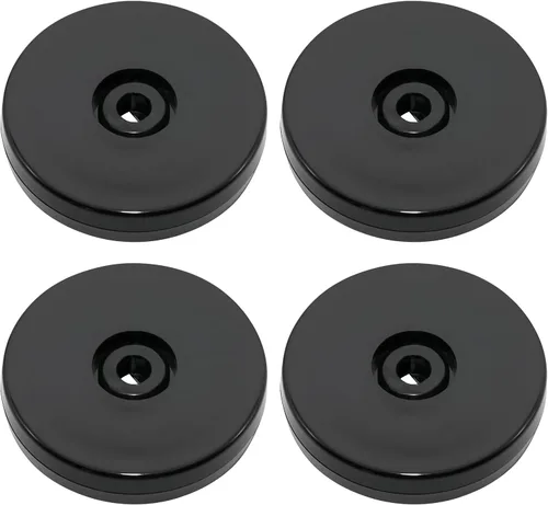 Miniatura 24 de 4 Piezas Negro 2 pulgadas Acrílico Lazy Susan Organizador Giratorio de Mesa con Rodamientos - Placa Giratoria Redonda para Estante de Especias