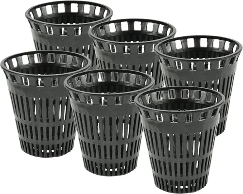 Danco (10739P) Cestas de repuesto para trampa de ducha independiente, prevención de obstrucciones de drenaje de cabello, paquete de 6, color negro