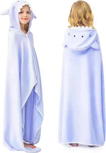ZIONOR Toalla de baño con capucha para niños, 50 pulgadas de largo x 35 pulgadas de ancho, toallas con capucha extra grandes para niños grandes de 6
