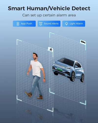 Miniatura 5 de 【4K HD + vista de 360°】 Sistema de cámara de seguridad Hiseeu 4K PoE, 6 cámaras de seguridad con cable PTZ de 8MP para exteriores e interiores