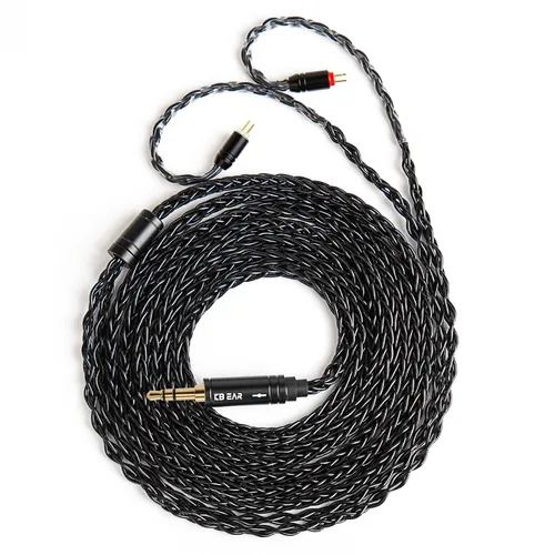 Miniatura 19 de H HIFIHEAR Cable de repuesto mejorado para auriculares, 8 núcleos, cable de cobre chapado en plata con cable IEM de 2 pines de 0.031 in para UM3X