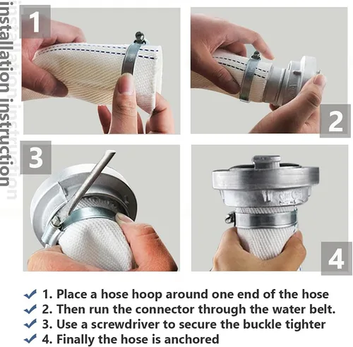 Miniatura 6 de QuQuyi Manguera de retrolavado de piscina de PVC reforzada de 1" x 30 pies de alta resistencia, tubo de descarga de agua plana de uso general
