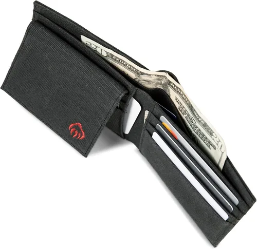 Miniatura 85 de WOLVERINE Billetera plegable de lona/cuero para hombre