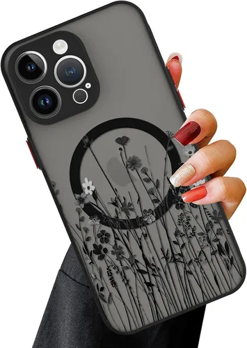 Miniatura 19 de OOK Funda magnética para iPhone 11 [compatible con MagSafe] Funda delgada mate translúcida negra para iPhone 11, funda protectora de lente de Negro