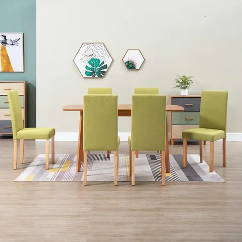 Miniatura 21 de Modern Dining Chairs Set of 2 Black Fabric Upholstered with Rubber Wood Frame for Kitchen Dining Room Farmhouse Decor