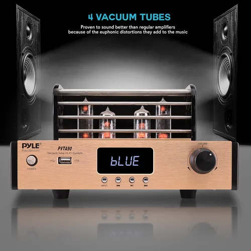 Miniatura 3 de Pyle Amplificador de Tubo Bluetooth Receptor Estéreo - Amplificador de Potencia Estéreo de Audio para el Hogar de 1000W Receptor Amplificador