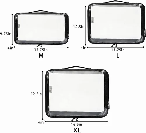 Miniatura 2 de BAGAIL Organizador de embalaje transparente para accesorios de viaje Maleta de equipaje