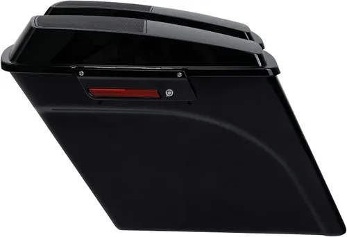 Miniatura 2 de XFMT Alforjas alargadas de 5 pulgadas con altavoces de 6 x 9 cierres negros para Harley Touring Road King Street Glide Road Glide Electra Glide
