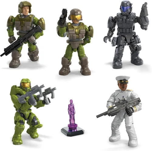 Miniatura 3 de MEGA Halo - Juego de juguetes de construcción de figuras de acción, paquete de personajes con 339 piezas, articulación posable, 2 pulgadas de alto