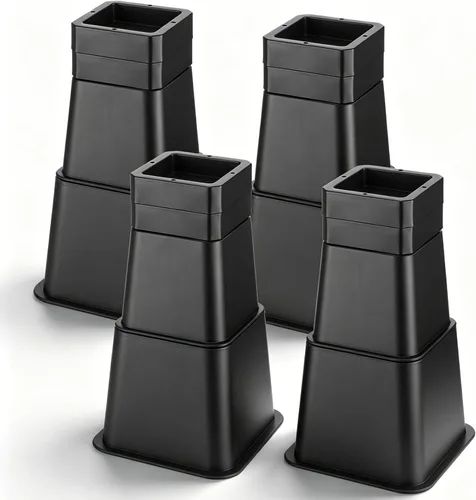 Relaxweex 20 elevadores de cama resistentes de altura de 1 a 10 pulgadas, elevadores de muebles ajustables para silla, mesa, escritorio, patas de