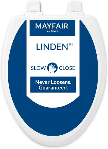 Miniatura 6 de Mayfair Linden Asiento de inodoro de cierre lento, madera antideslizante y resistente, fácil de instalar, fabricado en Estados Unidos, alargado