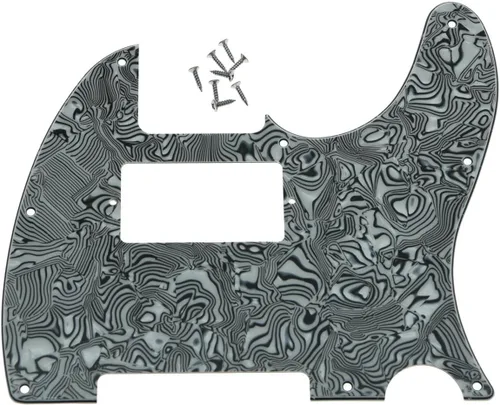 Miniatura 10 de KAISH - Carcasa de 8 agujeros para guitarra Tele Humbucker, golpeador blanco de 3 capas para Telecaster de EE. UU./México