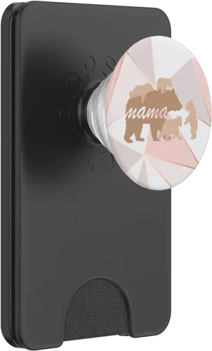 Miniatura 8 de Mama Bear Pop Socket 4 Cubs Soporte de teléfono rosa mujeres mamá regalos – PopSockets Grip y soporte para teléfonos y tabletas, Negro