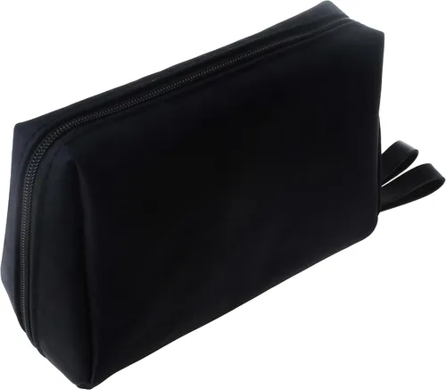 Miniatura 5 de Bolsa Pequeña de Maquillaje para Bolso Bolsa de Cosméticos Portátil Impermeable para Viaje Bolso de Maquillaje para Mujeres, Todo negro, Chico