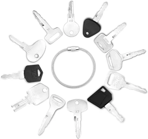Juego de llaves de carretilla elevadora con cadena, compatible con Komatsu, Toyota, Yale, Cat Clark, Doosan, Nissan, Hyster, JCB, Mitsubishi, Juego