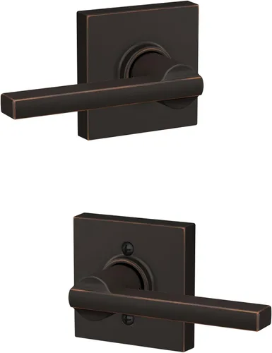 Miniatura 33 de Schlage F10 LAT 626 CEN Latitude - Manilla de puerta con moldura Century, cerradura de paso para pasillo y armario, cromo satinado