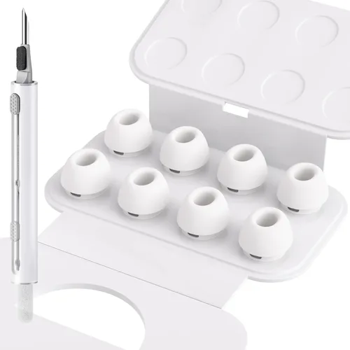 4 pares de puntas de silicona para Airpods Pro/Airpods Pro 2 con agujero para reducción de ruido, insertos de oído de repuesto de silicona suave