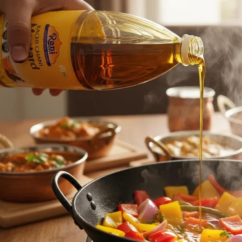 Miniatura 5 de Aceite de mostaza Rani (Kachi Ghani) 33.8 onzas (1 litro) sin OMG Sin gluten Vegano 100% natural Kosher