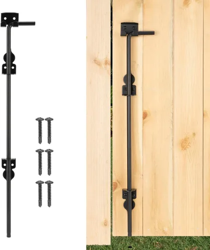 Miniatura 10 de 12" Tornillo de Bastón Pesado de Caída para Puerta, Pestillo de Suelo para Puerta para Cercas de Madera Puertas de Metal, Tope de Puerta de Metal 1