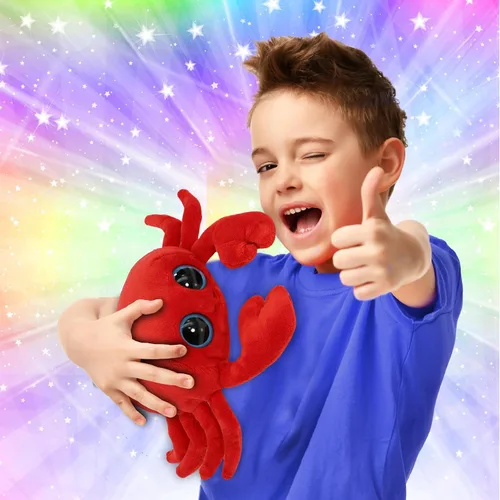 Miniatura 2 de Puzzled Peluche de cangrejo rojo de ojo grande, 6 pulgadas