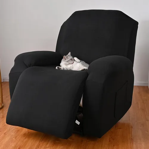 Miniatura 45 de vctops Fundas para sofá reclinable de 3 cuerpos, de punto, elásticas, suaves, lisas, antideslizantes, para sofá, protector de muebles con parte