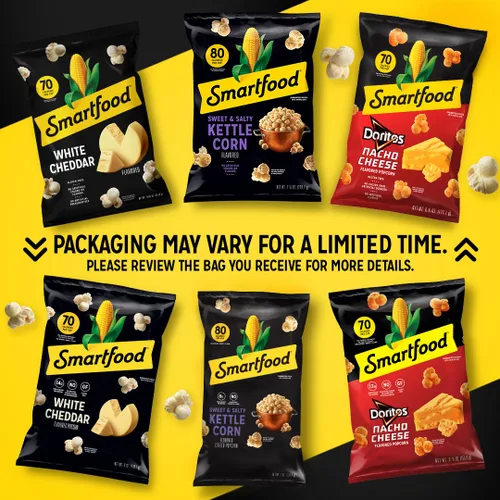 Miniatura 5 de Smartfood White Cheddar - Palomitas de maíz, sabor queso cheddar blanco, 0.625 onzas (paquete de 40)