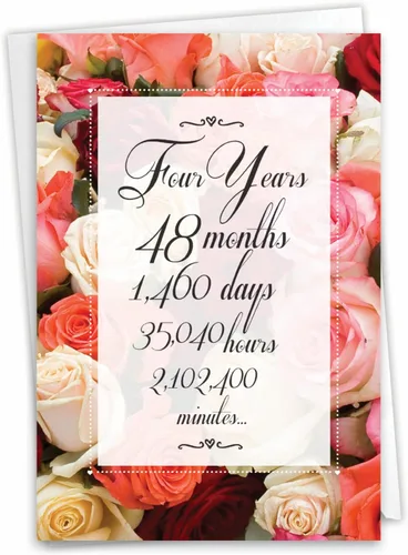 Miniatura 13 de NobleWorks Tarjeta de felicitación de 4º aniversario (compañero de trabajo) con sobre de 5 x 7 pulgadas para hombres, mujeres (1 tarjeta) 4 años