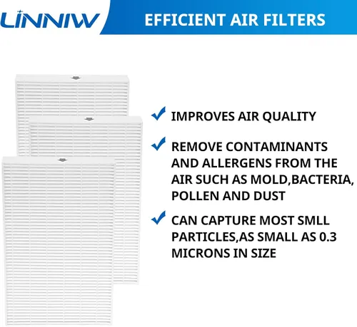 Miniatura 6 de LINNIW Filtro HPA300 R Paquete de 3 filtros de repuesto R compatibles con purificadores de aire Honeywell HPA300, compatible con HPA090, HPA100