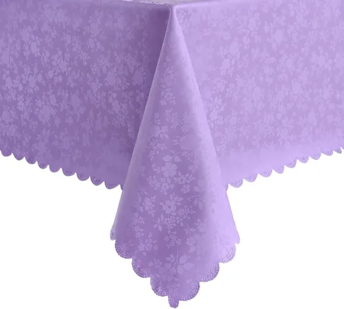 Miniatura 74 de Romanstile Mantel de poliuretano resistente a las manchas y a las arrugas, mantel para comedor/fiesta/camping interior y exterior, lavable, de Flor