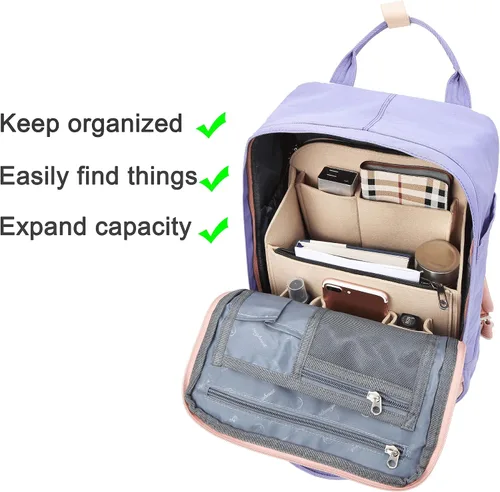 Miniatura 6 de Yoillione Organizador de mochila de fieltro para mujeres y hombres mochila de viaje grande