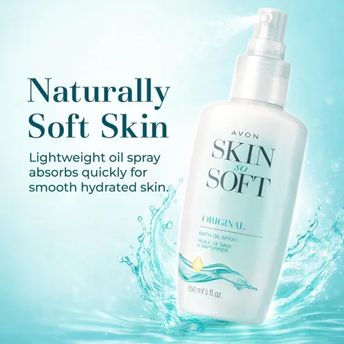 Miniatura 10 de AVON Skin So Soft - Spray de aceite de baño original con bomba, 5 onzas líquidas