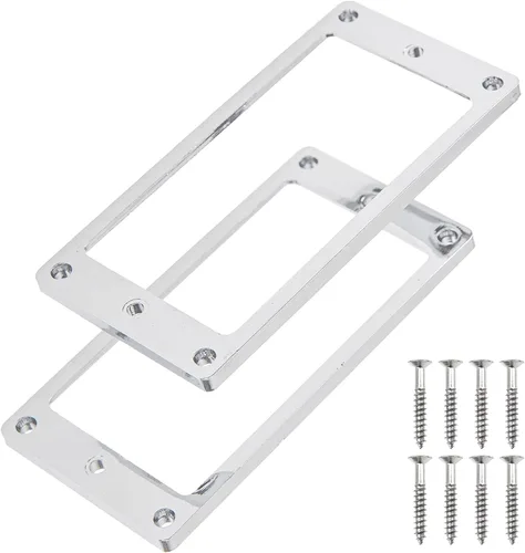 Juego de 2 anillos de montaje de metal Humbucker para pastillas, puente y cuello, compatible con Epiphone Les Paul LP Style Electric Guitar Bass