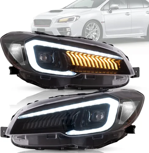 Miniatura 9 de VLAND Conjunto de luces traseras Compatible con Subaru WRX 2015-2022 Subaru WRX STI, lámpara trasera con DRL, luz trasera con luces antiniebla
